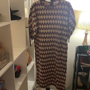 Multi-color pull on cotton dress